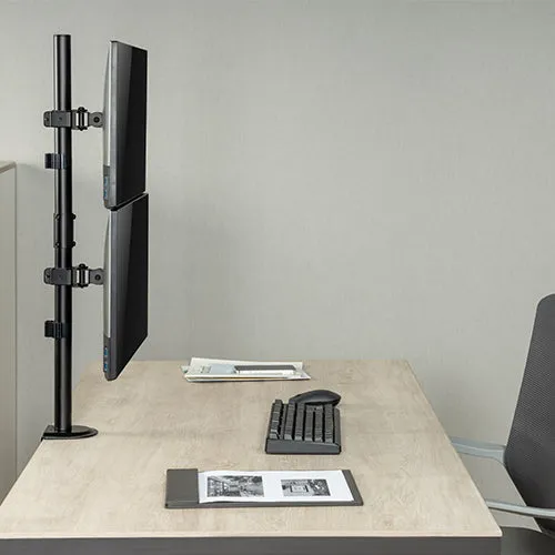 Vertical Dual-Monitor Steel Articulating Monitor Mount - SH 120 C02V (Fits Most 17" ~ 32")
