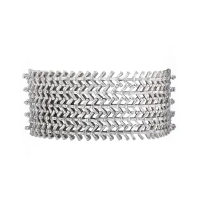 White Diamond Shimmering Ivy Bracelet