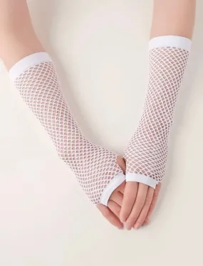 White FishNet Gloves