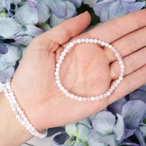 White Opal Beaded Bracelet