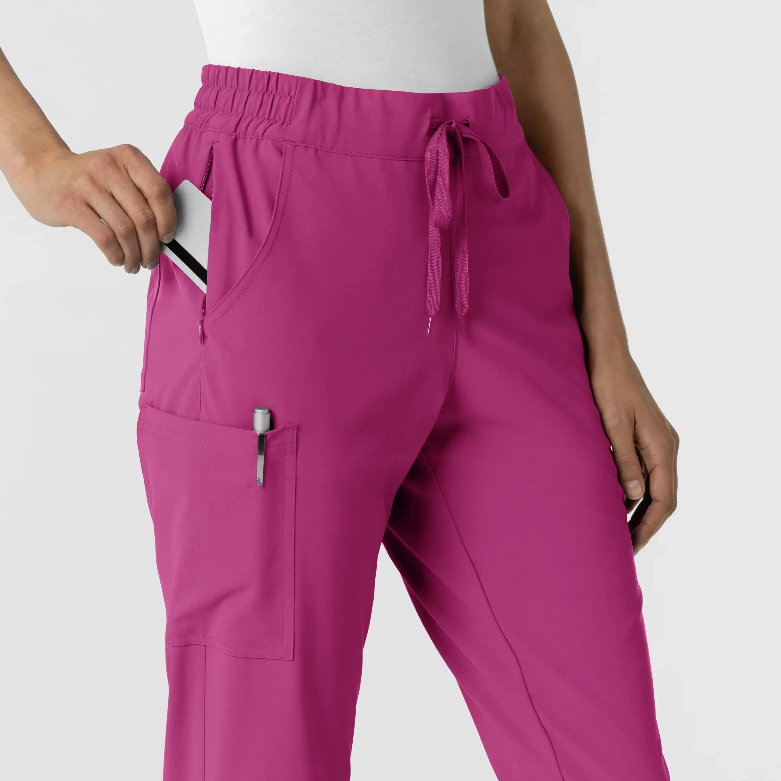 Wink Women's Jogger Scrub Pant - Raspberry
