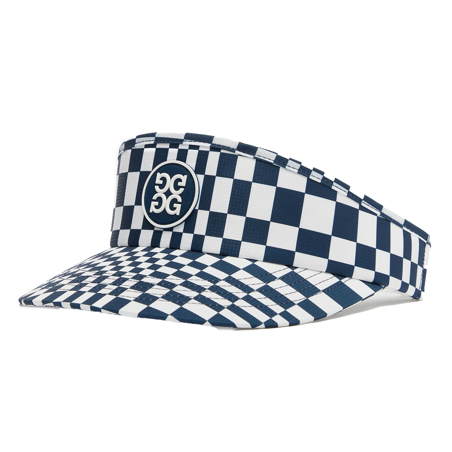 Womens Distorted Check Stretch Twill Visor Twilight - AW23