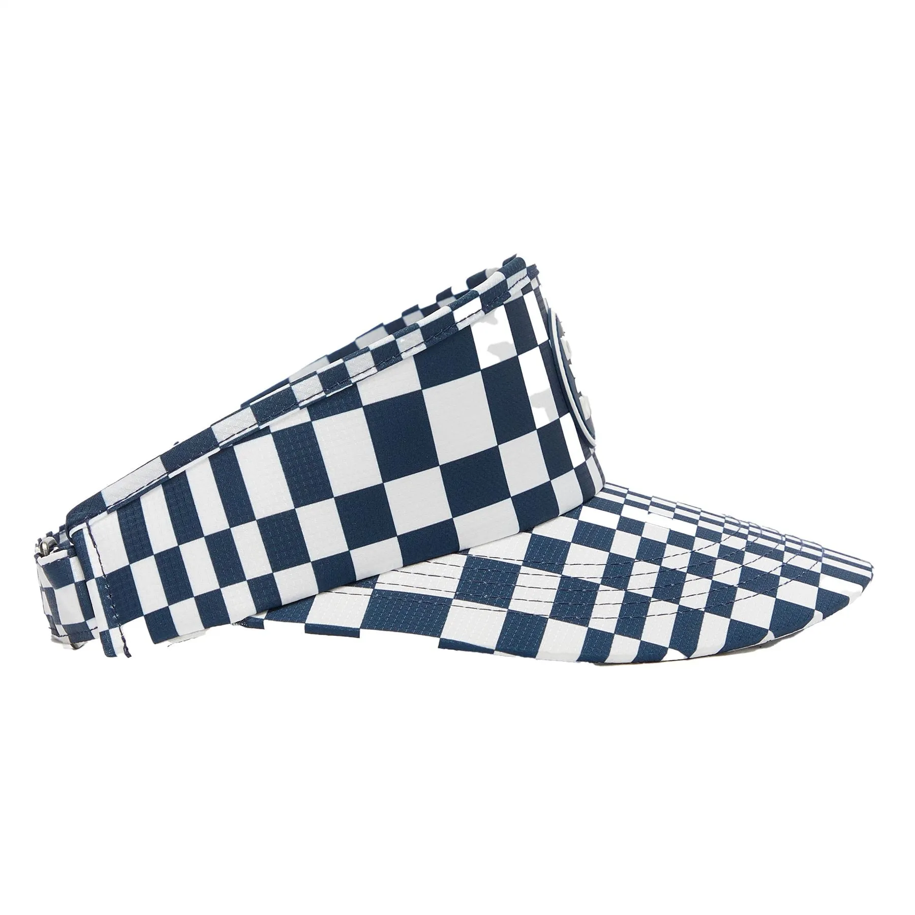 Womens Distorted Check Stretch Twill Visor Twilight - AW23