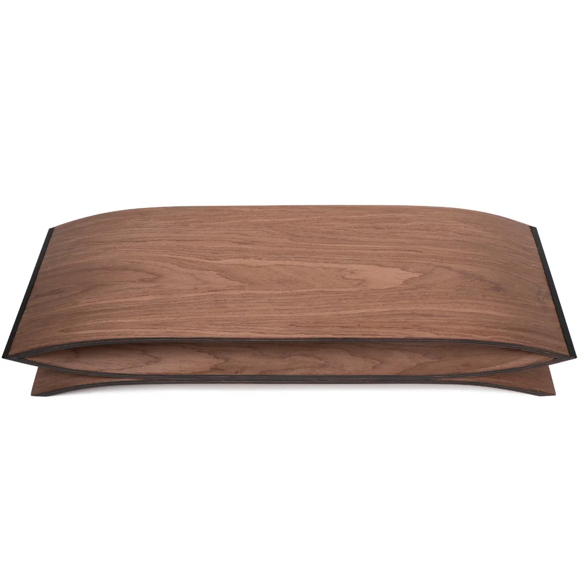 Wood Monitor Stand Curved Design