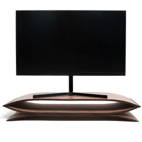 Wood Monitor Stand Curved Design