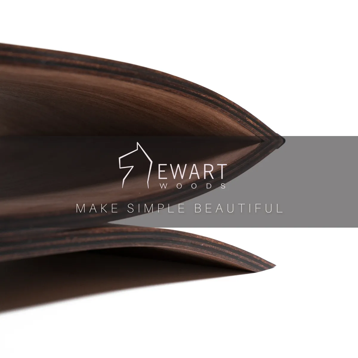 Wood Monitor Stand Curved Design