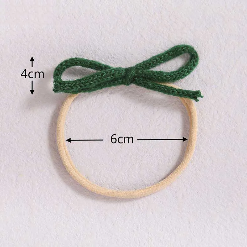 Wool Bow Elastic Baby Headbands