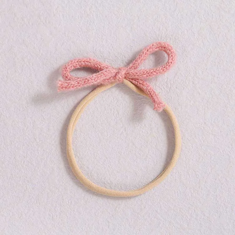 Wool Bow Elastic Baby Headbands