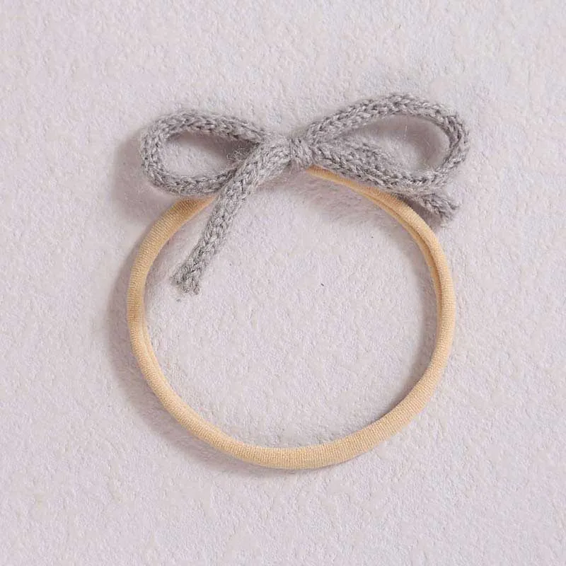 Wool Bow Elastic Baby Headbands