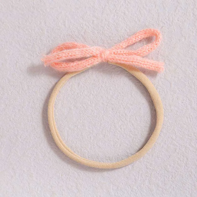 Wool Bow Elastic Baby Headbands