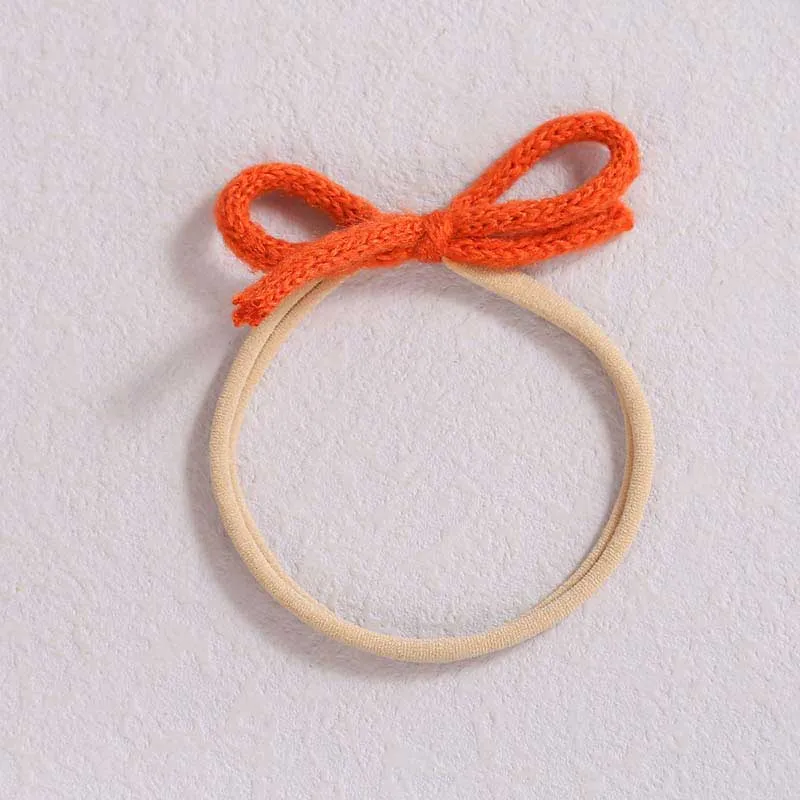 Wool Bow Elastic Baby Headbands