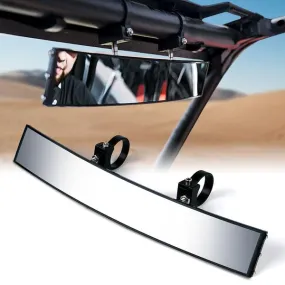 Xprite 17.5" Convex Rear Wide View Tempered Glass Mirror for UTVs with 1.75" Rollbars - UTV-CM-G2