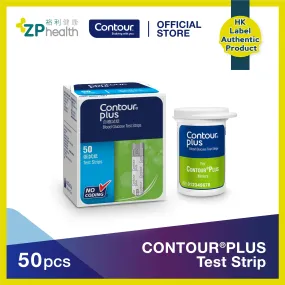 ZP Club | CONTOUR®PLUS Self Monitoring Blood Glucose Test Strip 50's [HK Label Authentic Product] Expiry date: 2025-10-01